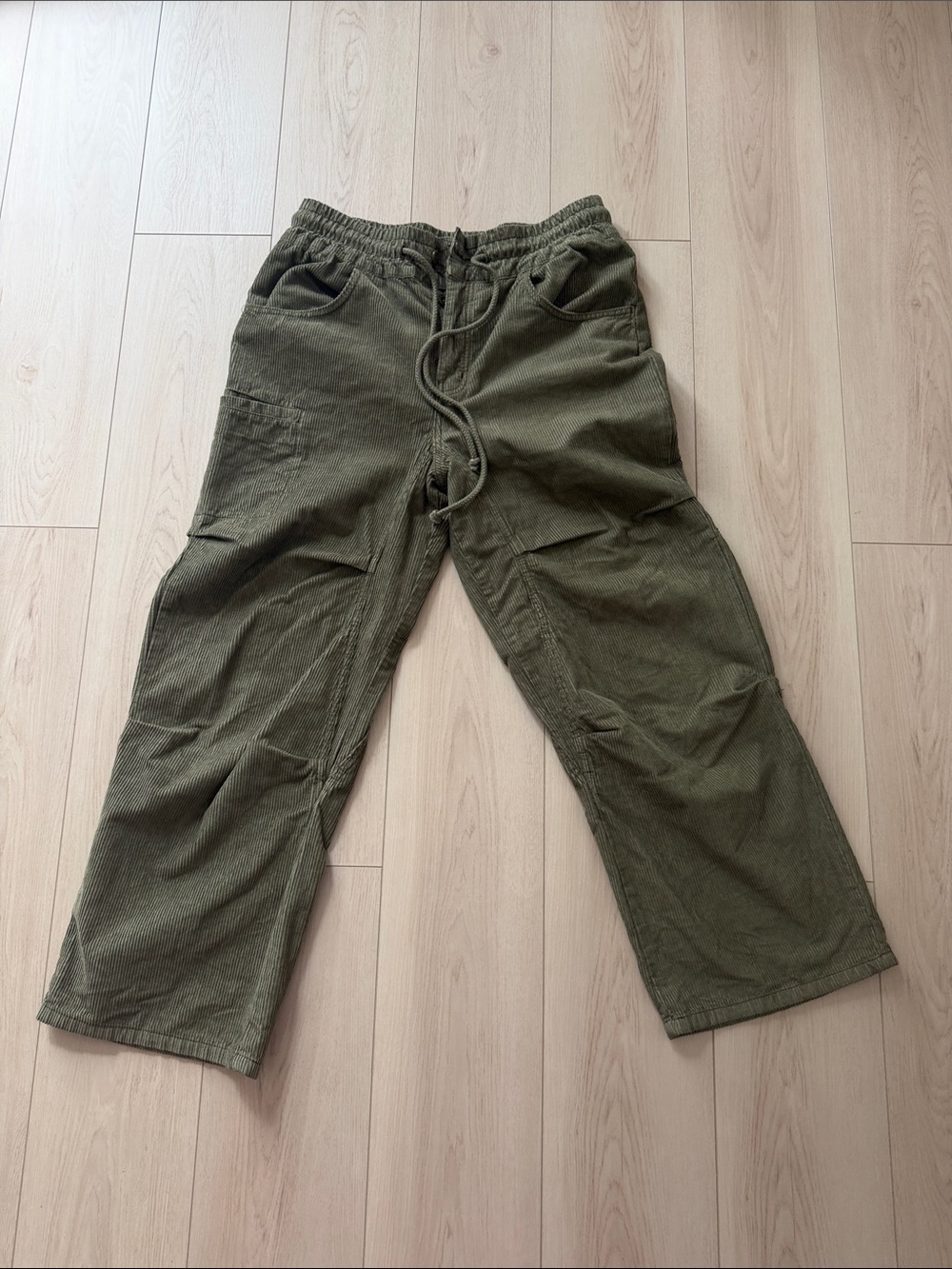 We The Free Olive Cargo Drawstring Pants